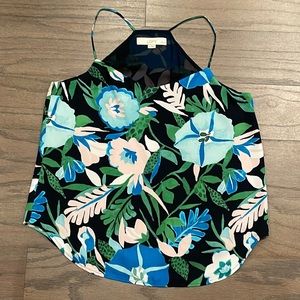 LOFT Petite Navy Floral Strappy Cami - Size SP